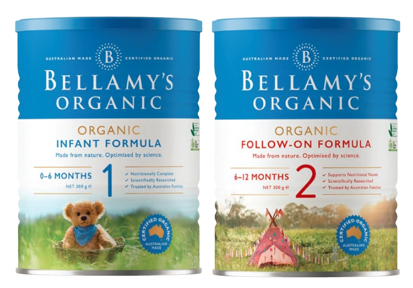 Bellamy’s Organic Step 1 or Step 2 Formula 900g