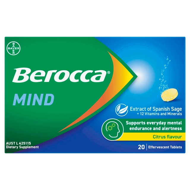 Berocca Mind Effervescent Citrus 20 tablets