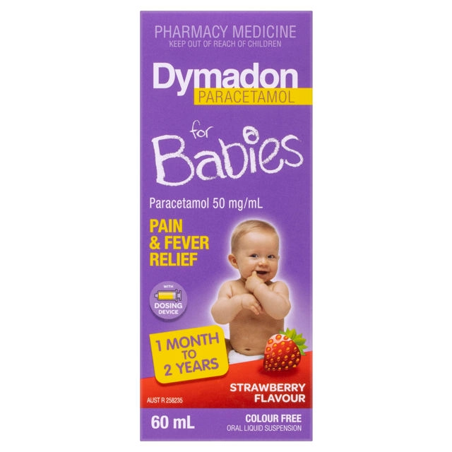 Dymadon Paracetamol 1 Month - 2 Years Strawberry 60ml