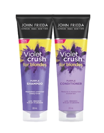 John Frieda Violet Crush Purple Tone Restoring Shampoo or Conditioner 250ml