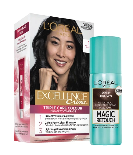 L'Oréal Excellence 1 Black or Magic Retouch 2 Dark Brown