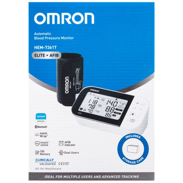 Omron HEM7361T Advanced + AFIB Blood Pressure Monitor 1 each