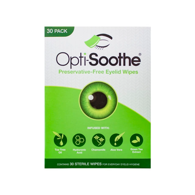 Opti-Soothe Preservative-Free Eyelid Wipes - 30 wipes