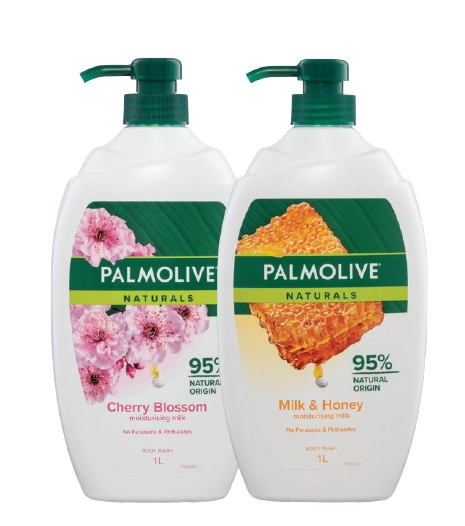 Palmolive Naturals Body Wash Cherry Blossom or Milk & Honey 1 Litre