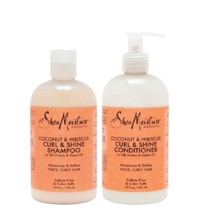 SheaMoisture Coconut & Hibiscus Curl & Shine Shampoo or Conditioner 384ml