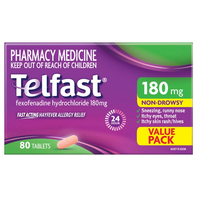 Telfast 180mg 80 tablets