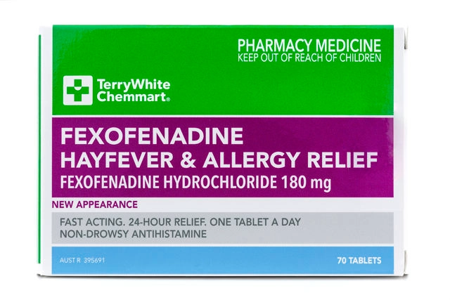 TerryWhite Chemmart Fexofenadine 180mg 70 Tablets