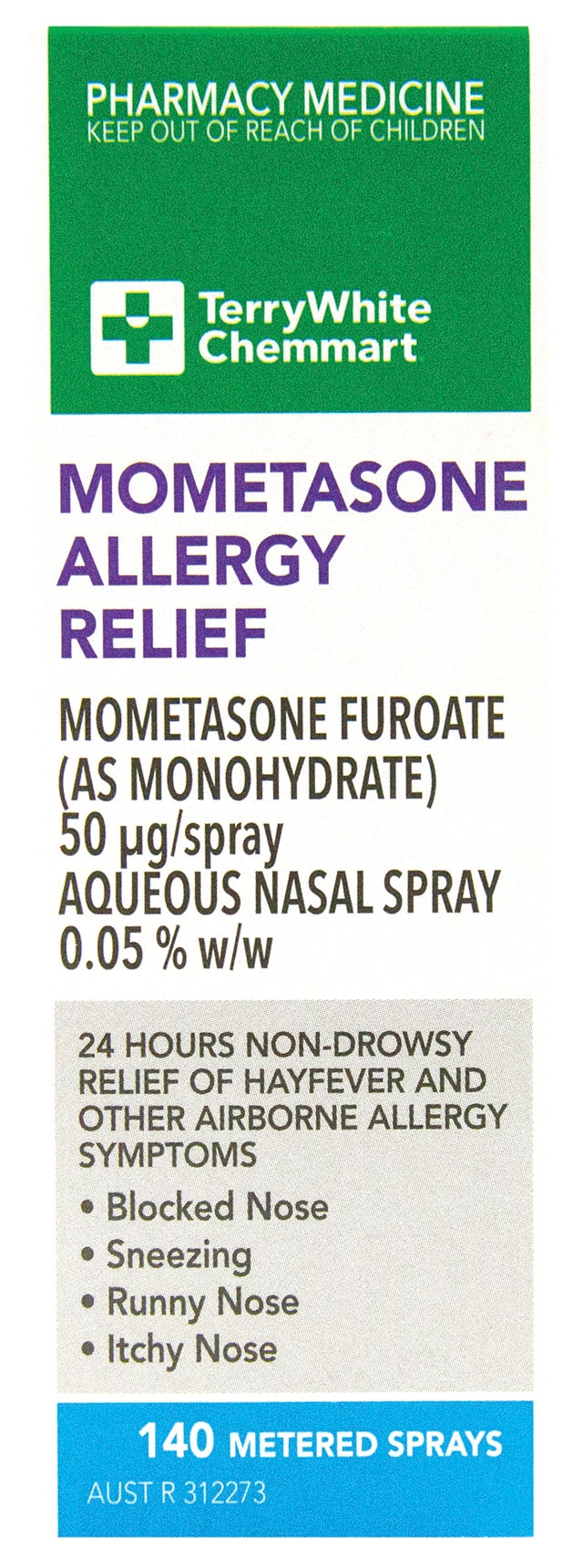 TerryWhite Chemmart Mometasone Nasal Spray 140 Doses