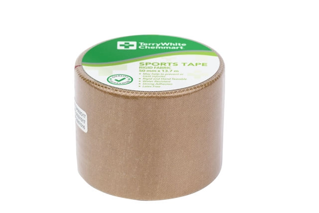 TerryWhite Chemmart Sports Tape Tan 50mm × 13.7M 1 Roll