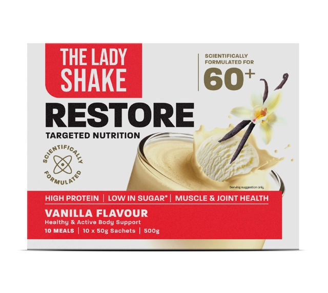 The Lady Shake Restore Vanilla Flavour 10 Pack