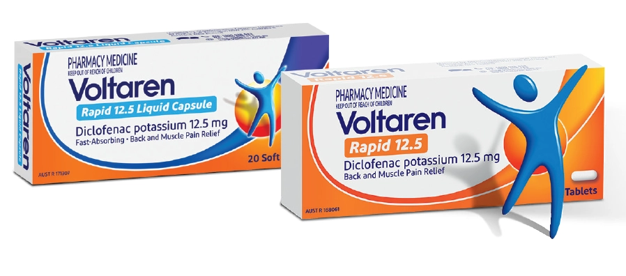 Voltaren Rapid 12.5mg 20 liquid capsules or 20 tablets