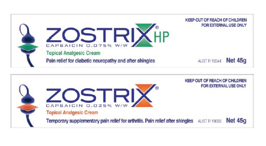 Zostrix HP Capsaicin Topical Analgesic Cream 45g or Topical Capsaicin Topical Analgesic Cream 45g