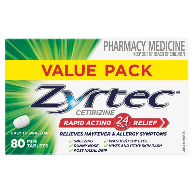 Zyrtec 10mg 80 tablets