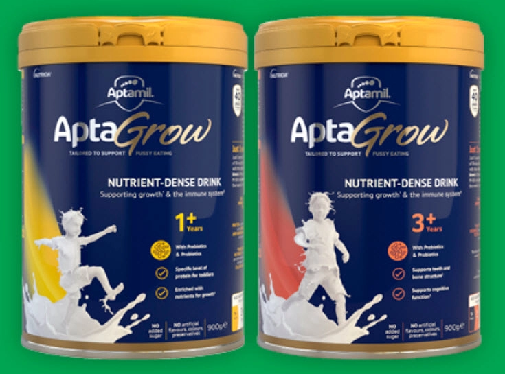 AptaGrow Milk Drink 1+ or 3+Years 900g