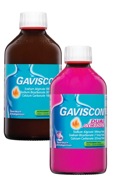 Gaviscon Liquid Peppermint 600ml or Dual Action Peppermint 600ml