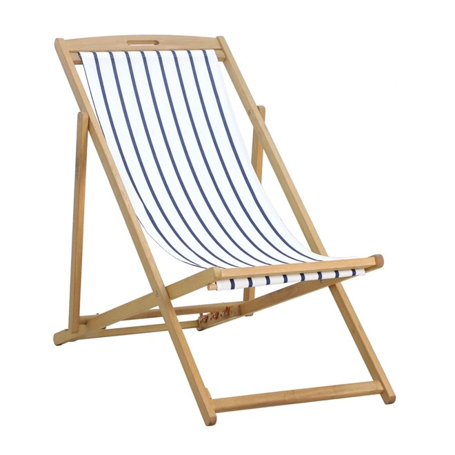 Deck Chair, Blue & White Stripe