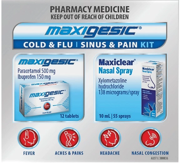 Maxigesic Cold & Flu Sinus & Pain Kit