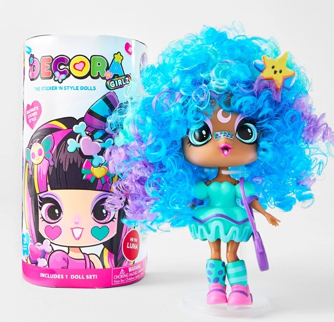 13cm Decora Girlz Series 1 The Sticker 'N Style Mystery Doll Playset - Assorted