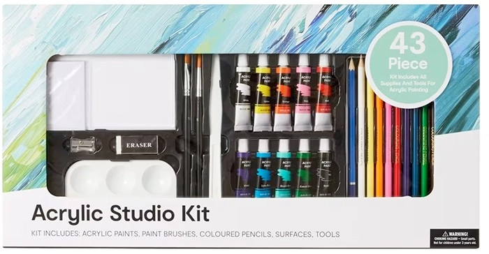 43 Piece Acrylic Studio Kit