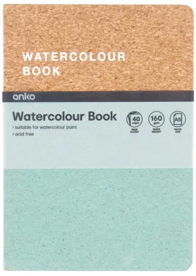 A5 Watercolour Book - Aqua