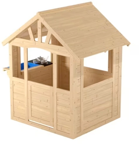 Activo Lets Go Play: Wooden Cubby House with Kitchen