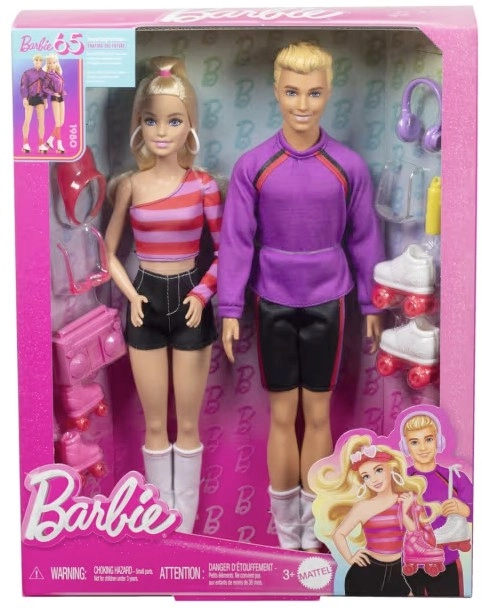 Barbie Fashionistas 65th Anniversary: Barbie & Ken Roller-Skating Fashion Dolls