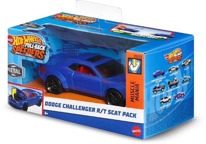 Hot Wheels Pull-Back Speeders Dodge Challenger R/T Scat Pack