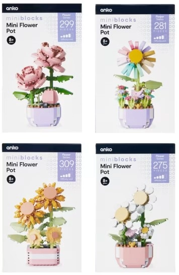 Mini Blocks Flower Series: Mini Flower Pot Playset - Assorted