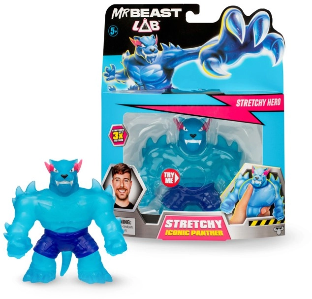 MrBeast Lab Stretchy Figure by Heroes of Goo Jit Zu Squishy Panther - Assorted