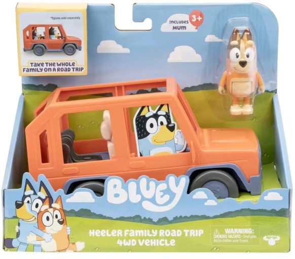 NEW Bluey Heeler Family Road Trip 4WD Vehicle