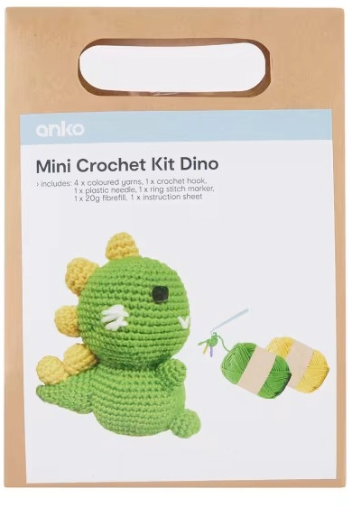 NEW Mini Crochet Kit - Dino