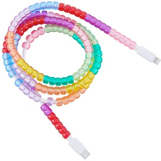 NEW USB-C to Lightning Beaded Cable - Rainbow