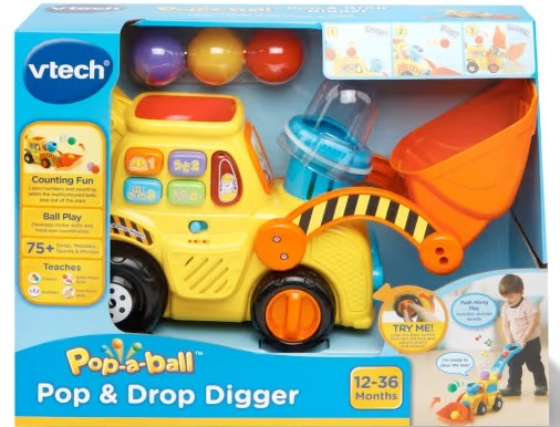 VTech Pop-a-Balls Push & Pop Bulldozer