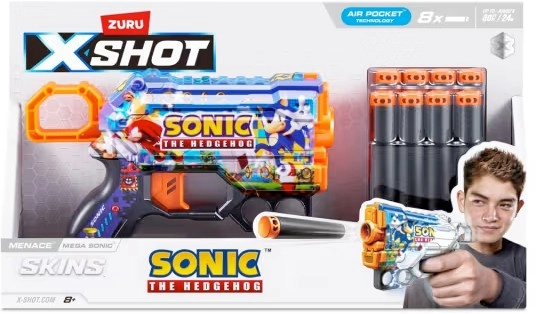 Zuru X-Shot Sonic The Hedgehog 8X Skins Menace Blaster Playset - Assorted