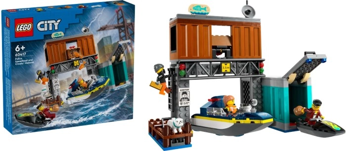 LEGO City Police Speedboat and Crooks' Hideout 60417