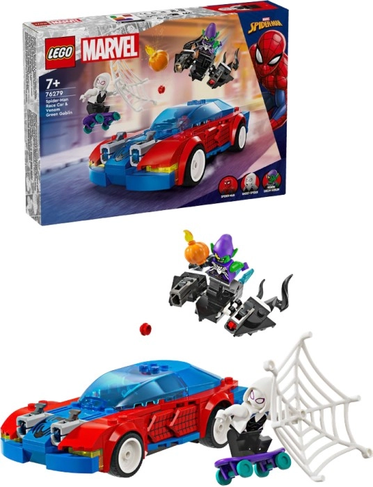 LEGO Super Heroes Marvel Spider-Man Race Car & Venom Green Goblin 76279