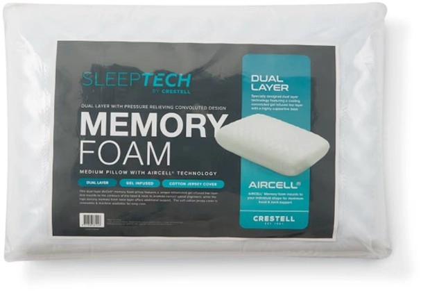 Crestell Sleeptech Dual Layer Memory Foam Pillow