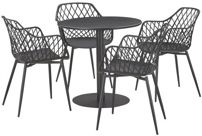 Aria 4 Seater Dining Set with Rhodes Outdoor Carver Chairs