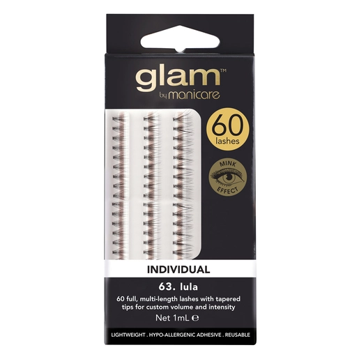 Glam by Manicare 63. Lula Mink Effect Individual Lashes 60 Pack