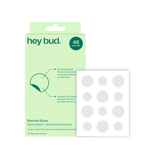 Hey Bud Hydrocolloid + Hemp Acne Patches 48 Patches