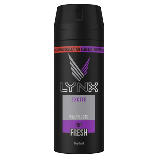 Lynx Deodorant Aerosol Excite 165mL