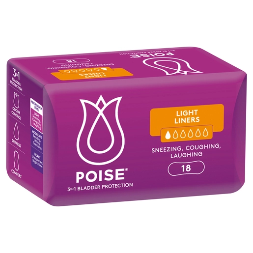 Poise Light Liners 18 Pack