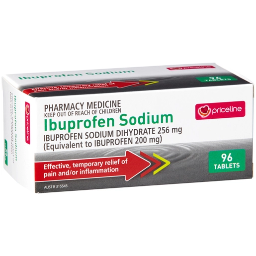 Priceline Ibuprofen Sodium 96 Tablets