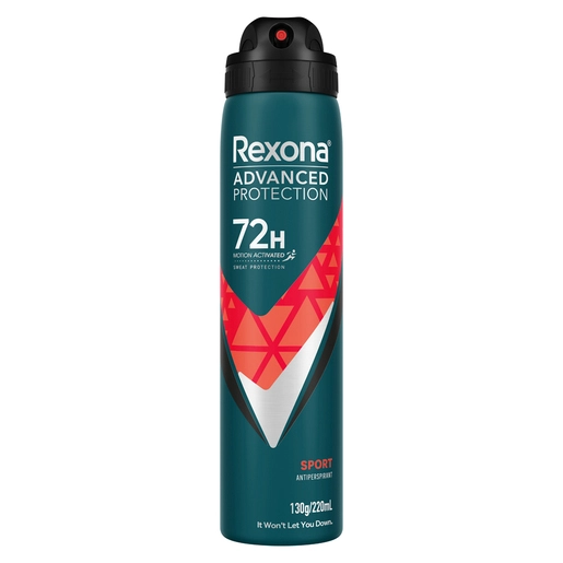 Rexona Advanced Protection 72H Invisible Sport Antiperspirant 220mL