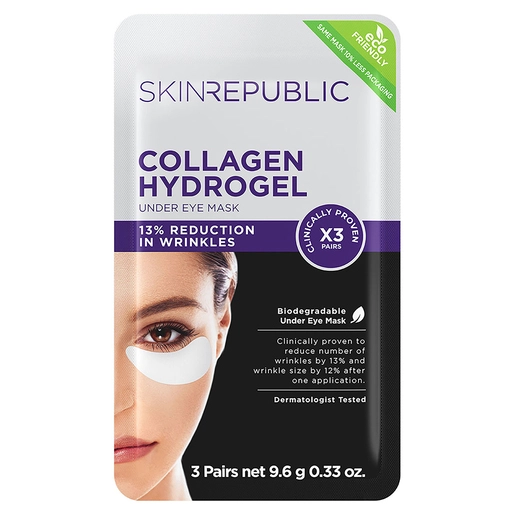 Skin Republic Collagen Biodegradable Under Eye Patches 3 Pairs