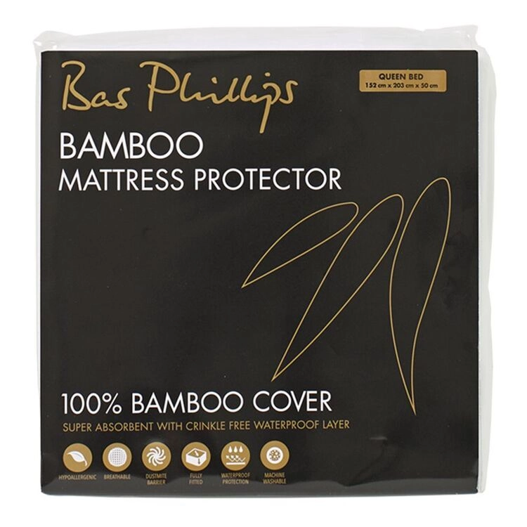 Bas Phillips Bamboo Waterproof Mattress Protector Queen