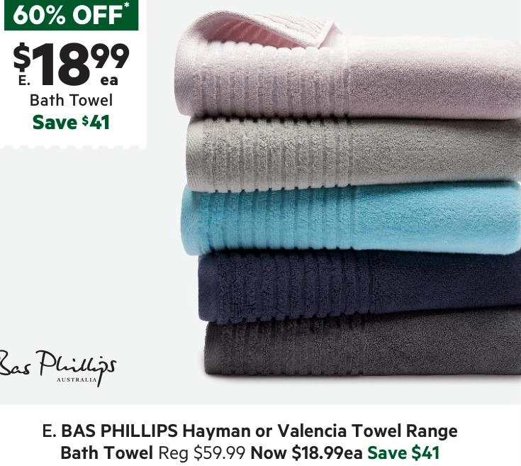 Bas Phillips Hayman Towel Collection Cobblestone