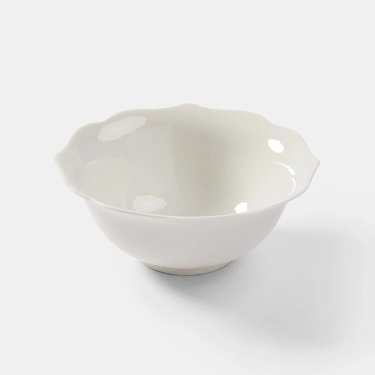 Chyka Home 16.5cm Hydrangea Cereal Bowl White