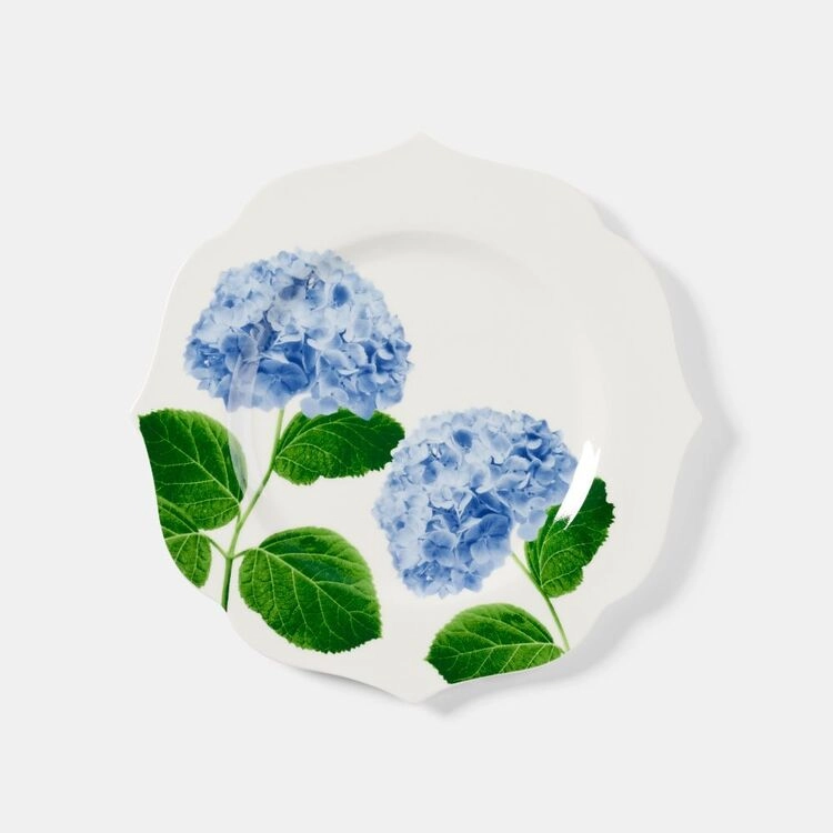 Chyka Home 28 cm Hydrangea Dinner Plate Printed