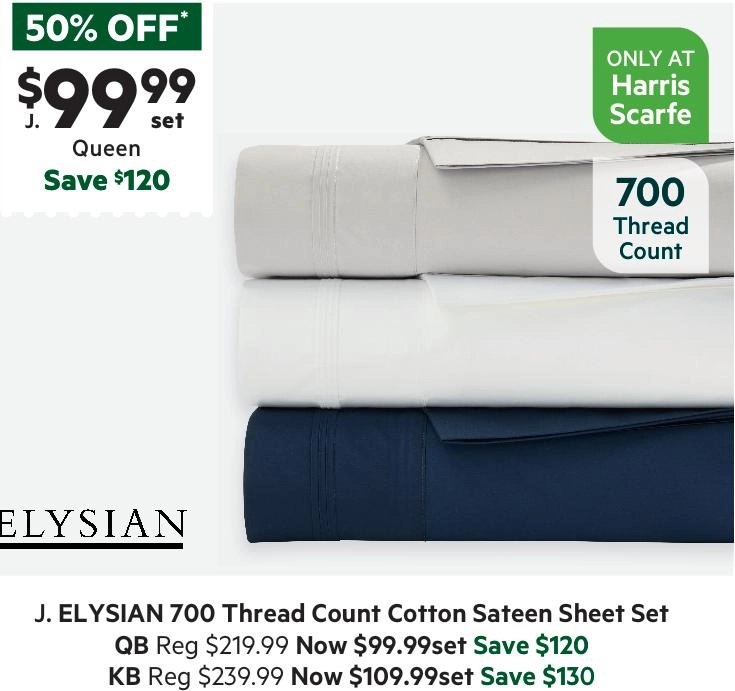 Elysian 700 Thread Count Cotton Sateen Sheet Set